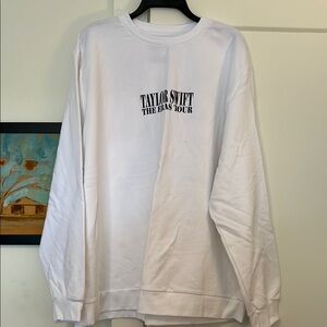 White Taylor Swift The Eras Tour womens sweatshirt never worn